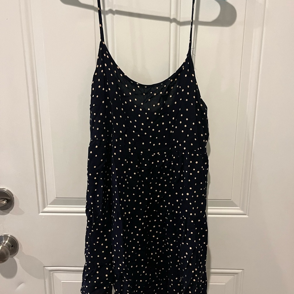 Navy Polka Dot Dress